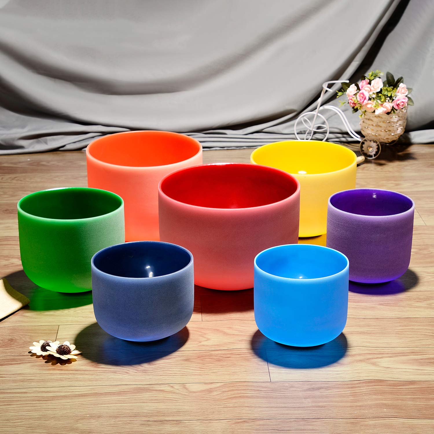 Amazon.com: TOPFUND 7-12 inch 432 Hz Chakra Set of 7 Color Crystal
